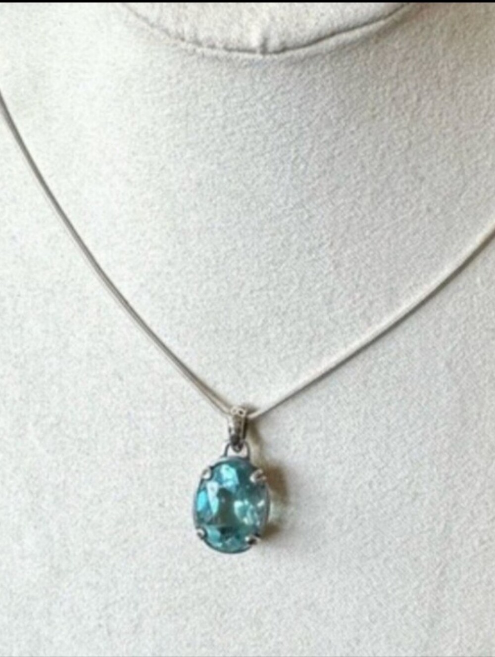 Silpada Sterling Silver Blue Topaz Pendant Necklace